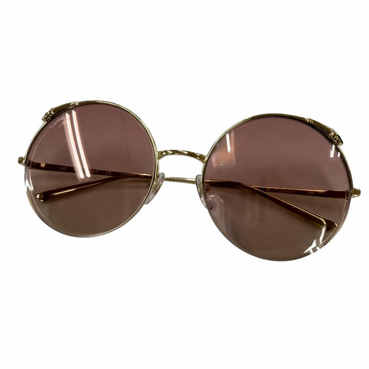 未使用品☆Cartier カルティエ CT01495 パンテール ラウンド ハーフリム サングラス ゴールド 60□20 デモレンズ イタリア製 箱付