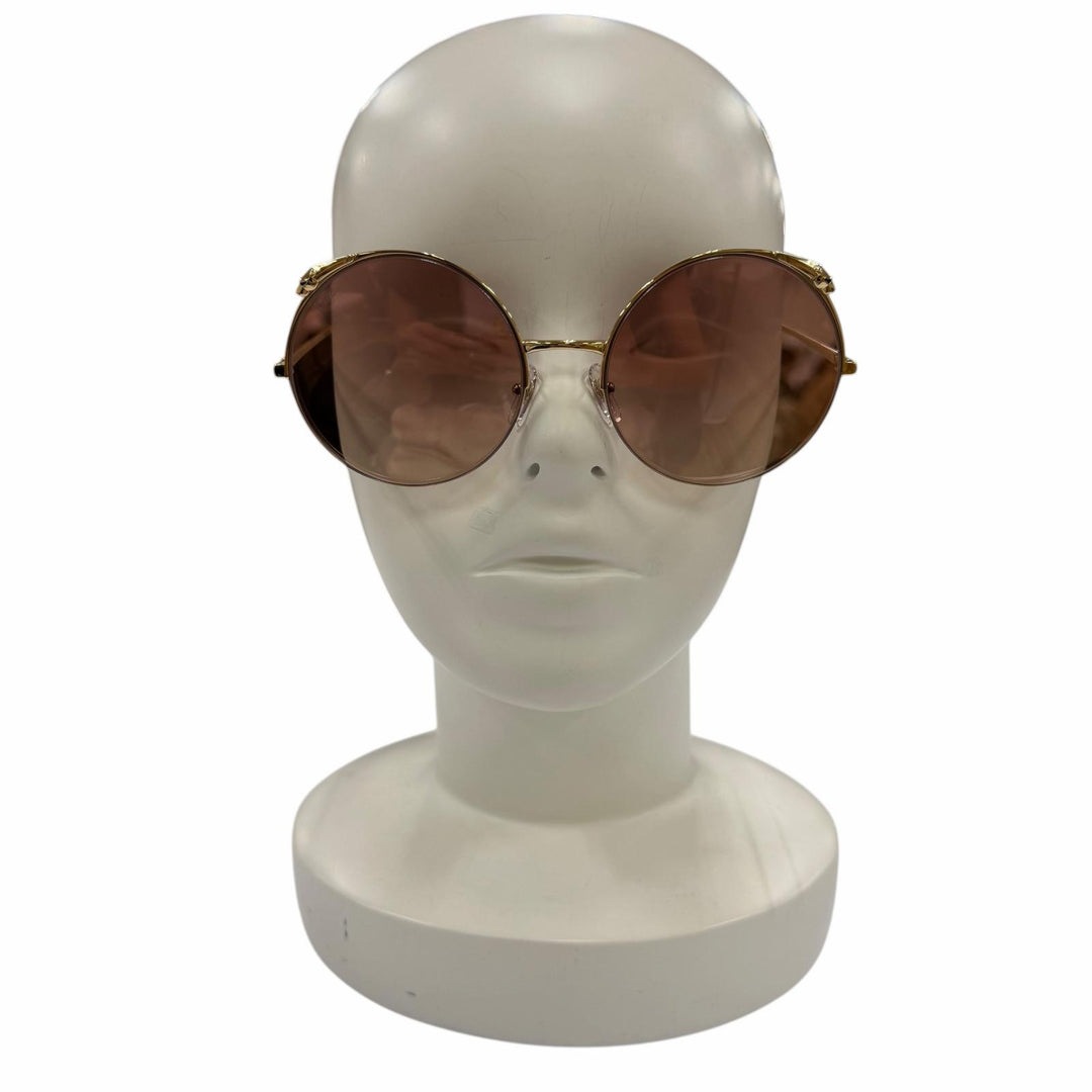 未使用品☆Cartier カルティエ CT01495 パンテール ラウンド ハーフリム サングラス ゴールド 60□20 デモレンズ イタリア製 箱付