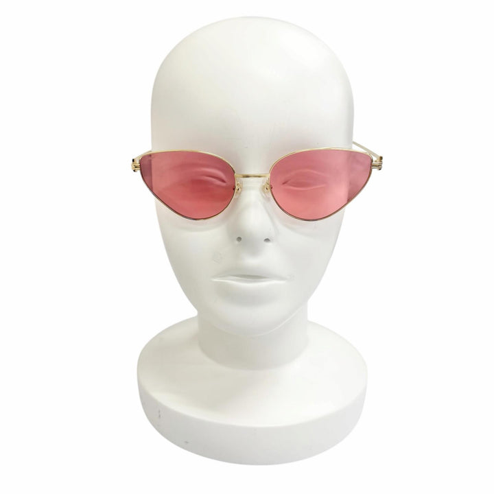 未使用品△Cartier カルティエ CT0155S プルミエール ドゥ カルティエ 2Cデコール キャッツアイ サングラス 57□19 140 デモレンズ 箱付