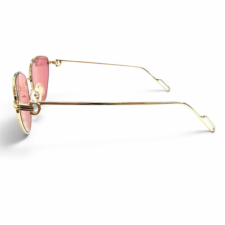 未使用品△Cartier カルティエ CT0155S プルミエール ドゥ カルティエ 2Cデコール キャッツアイ サングラス 57□19 140 デモレンズ 箱付