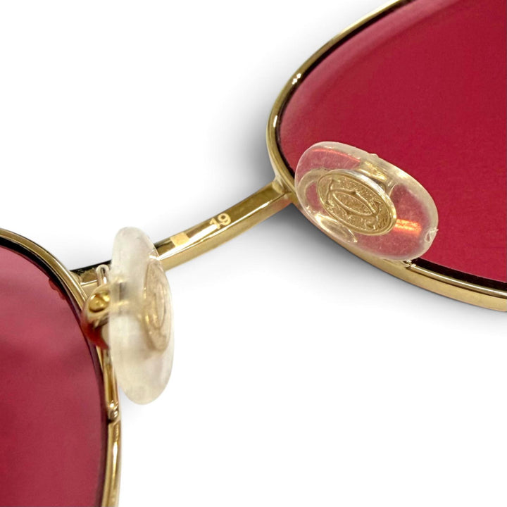 未使用品△Cartier カルティエ CT0155S プルミエール ドゥ カルティエ 2Cデコール キャッツアイ サングラス 57□19 140 デモレンズ 箱付