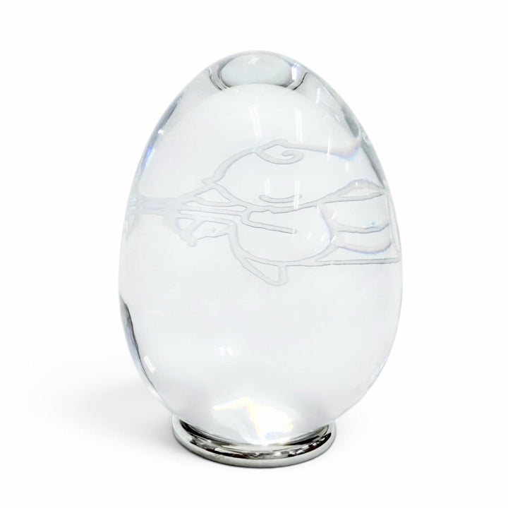 極美品△Baccarat バカラ 2005年製 クリスタル キューピー80周年記念 コラボ ロイヤルエッグ 卵型 オブジェ 置物 インテリア 箱付き
