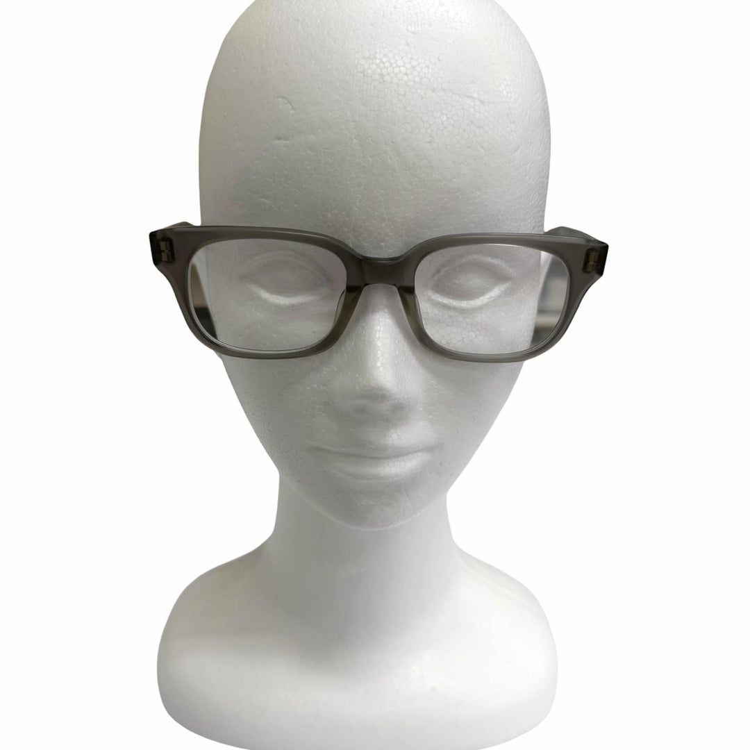 美品□THOM BROWNE トムブラウン TB-401C ウェリントン メガネ 眼鏡 アイウェア マットクリアグレー 49.5□21-148 度入り 日本製 メンズ