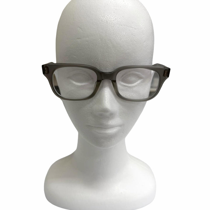 美品□THOM BROWNE トムブラウン TB-401C ウェリントン メガネ 眼鏡 アイウェア マットクリアグレー 49.5□21-148 度入り 日本製 メンズ