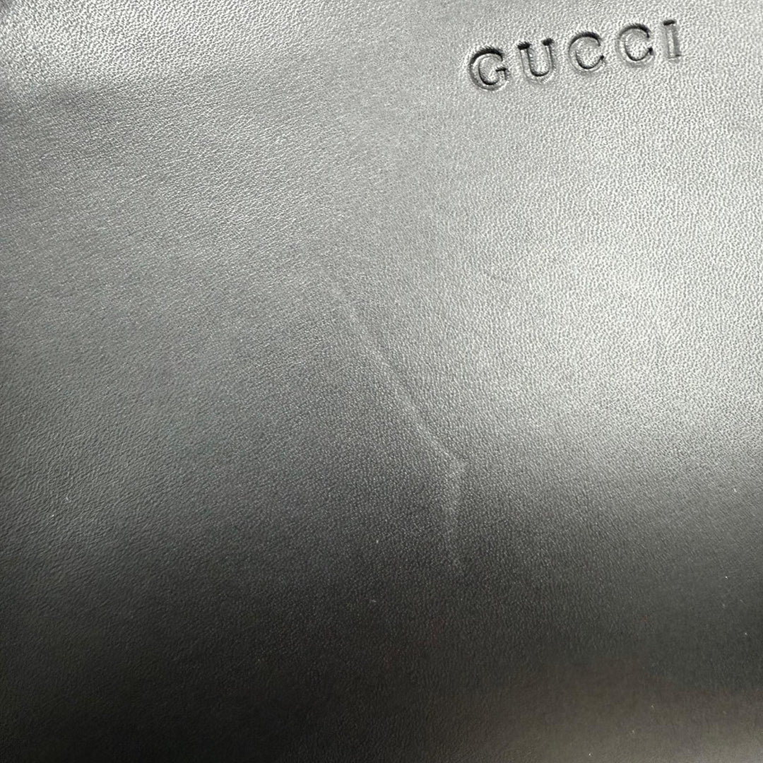 極美品☆GUCCI グッチ 45376 ニムフェア ミディアム バンブー エコパール 2way レザー ショルダーバッグ ハンドバッグ ブラック 保存袋付