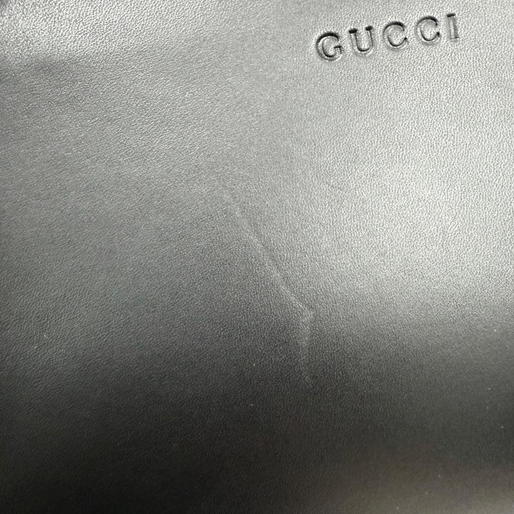 極美品☆GUCCI グッチ 45376 ニムフェア ミディアム バンブー エコパール 2way レザー ショルダーバッグ ハンドバッグ ブラック 保存袋付
