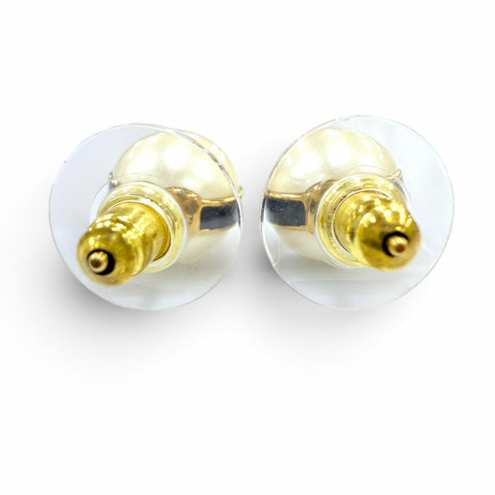 極美品☆CHANEL シャネル B24 ココマーク エコパール ブラックライン アクセサリー ピアス ブラック ゴールド イタリア製 レディース