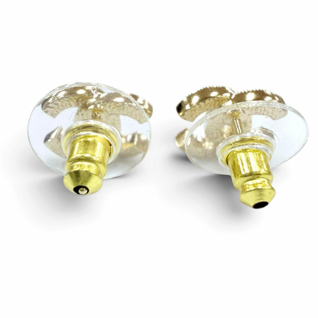 極美品☆CHANEL シャネル F26V ココマーク ラインストーン アクセサリー ピアス ゴールド フランス製 レディース 箱・保存袋付き