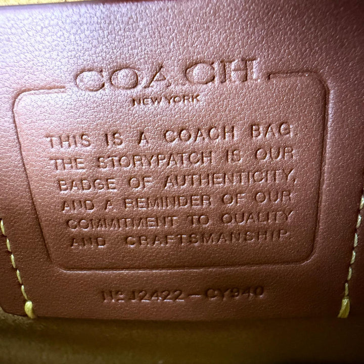 極美品☆COACH コーチ CY940 タビー 26 クリスタルビジュー装飾 レザー 2WAY ハンドバッグ ショルダーバッグ アイボリー レディース