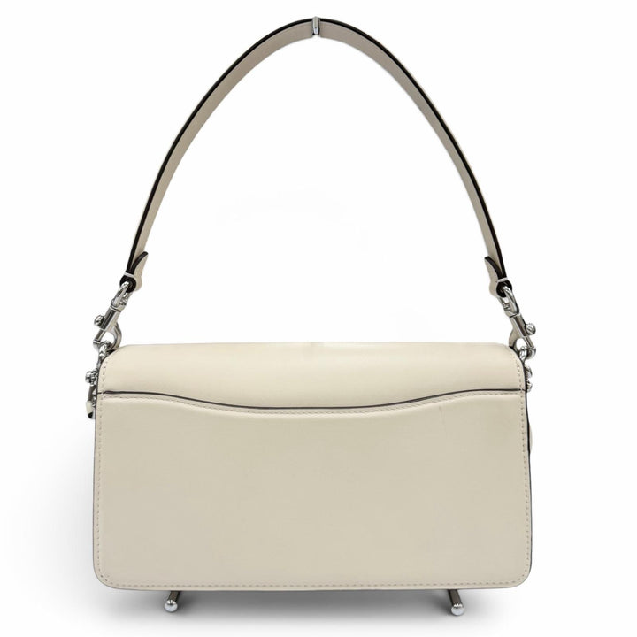 極美品☆COACH コーチ CY940 タビー 26 クリスタルビジュー装飾 レザー 2WAY ハンドバッグ ショルダーバッグ アイボリー レディース