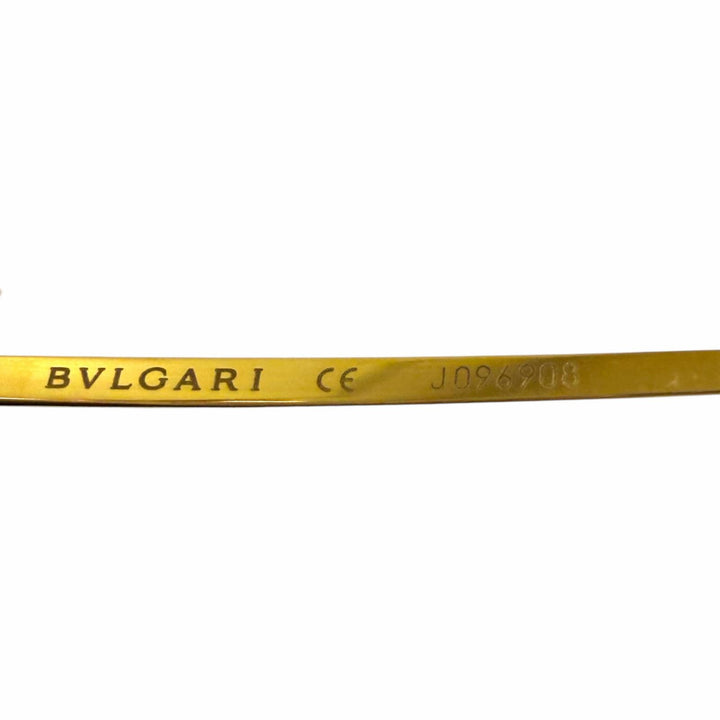 美品□BVLGARI ブルガリ K18 ツーポイント リムレス スクエア メガネ 眼鏡 アイウェア ゴールド クリアレンズ 55□17-140 度入り 重量30g