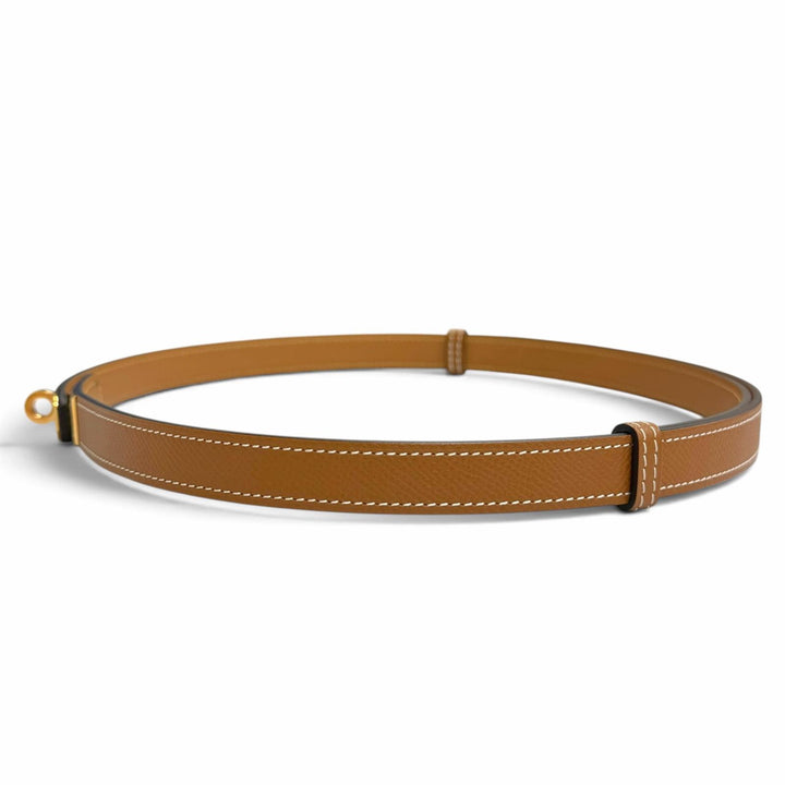 極美品△HERMES エルメス ベルト ケリー ヴォーエプソン ゴールド ピンクゴールド金具 Y刻印 フランス製 レディース 箱・保存袋付き