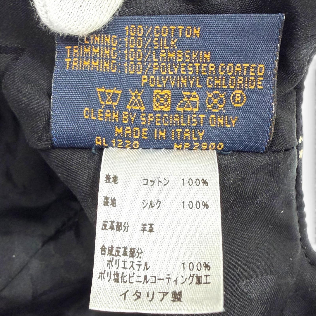 美品▼LOUIS VUITTON ルイヴィトン MP2900 モノグラム フラワー 1854 ラムレザー使い 帽子 キャップ ブラック系 M 伊製 正規品 メンズ