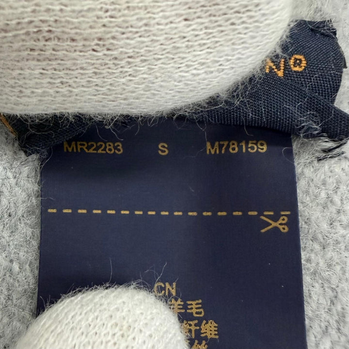 美品□LOUIS VUITTON ルイヴィトン 2023年製 M78159 LV エセンシャル ウール100％ モノグラム シャイン フリンジマフラー 黒 伊製 正規品