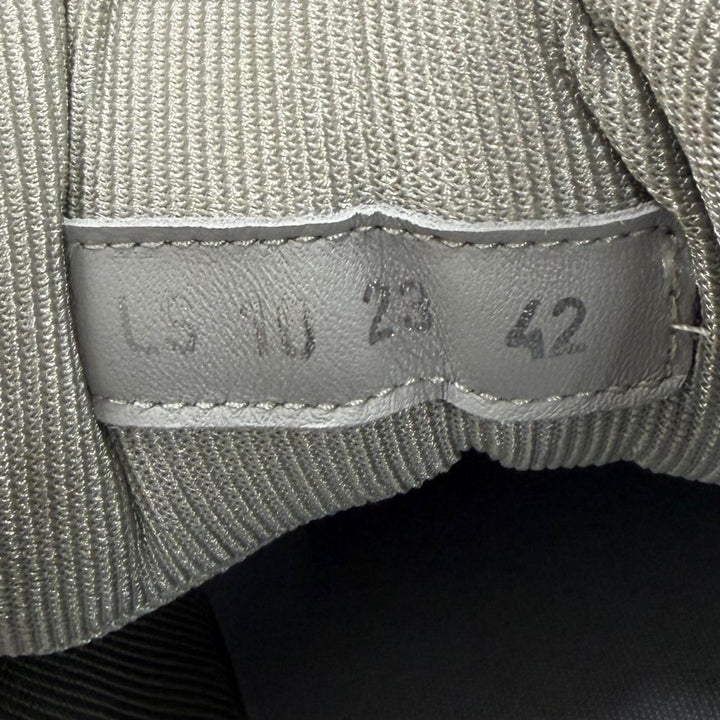 美品▼DIOR ディオール オム 3SH141ZXU86042 B57 レザー オブリーク ハイカットスニーカー グレー ホワイト 42 伊製 メンズ 箱・保存袋付