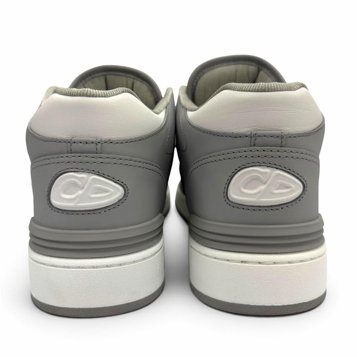 美品▼DIOR ディオール オム 3SH141ZXU86042 B57 レザー オブリーク ハイカットスニーカー グレー ホワイト 42 伊製 メンズ 箱・保存袋付