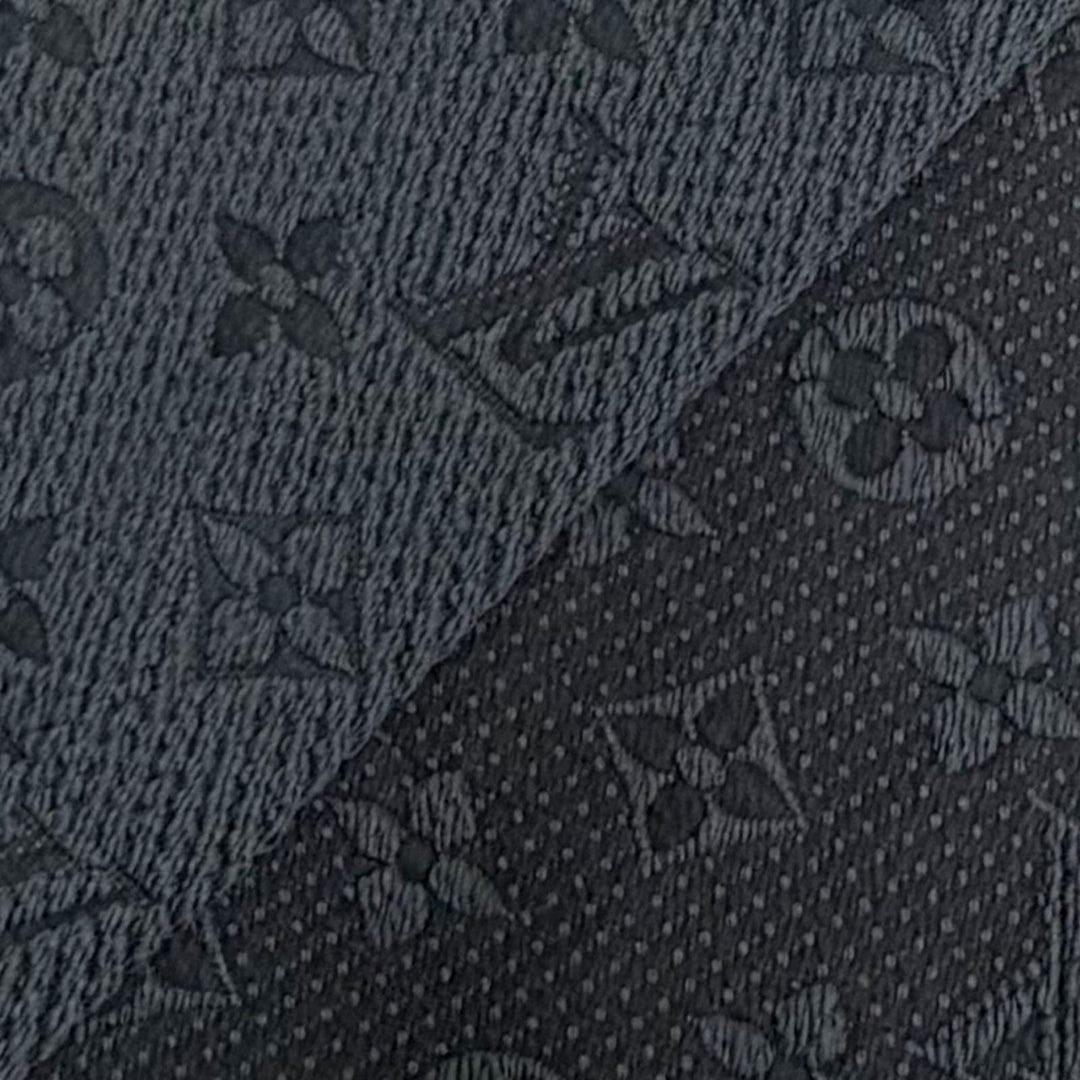 美品△LOUIS VUITTON ルイヴィトン 413287 エシャルプ ロゴマニア ウール シルク モノグラム マフラー ダークグレー系 イタリア製 正規品