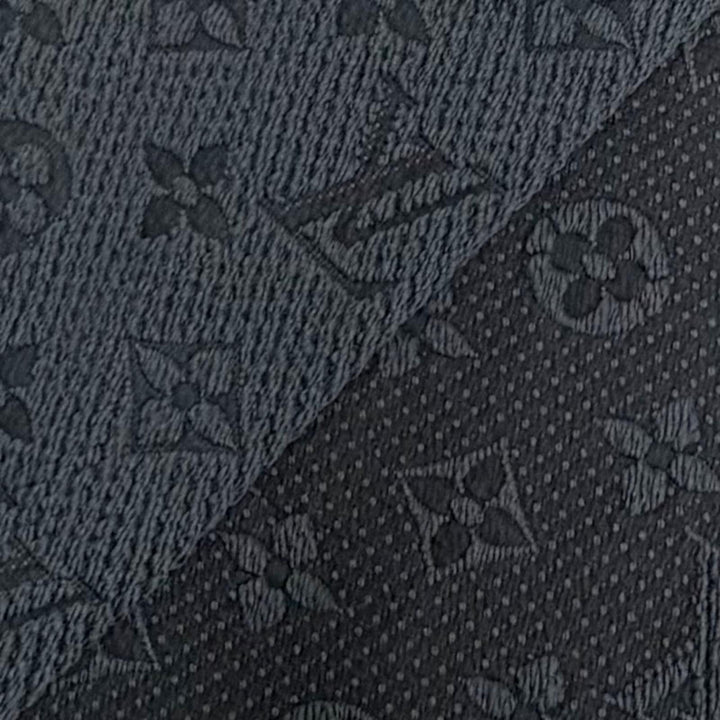 美品△LOUIS VUITTON ルイヴィトン 413287 エシャルプ ロゴマニア ウール シルク モノグラム マフラー ダークグレー系 イタリア製 正規品