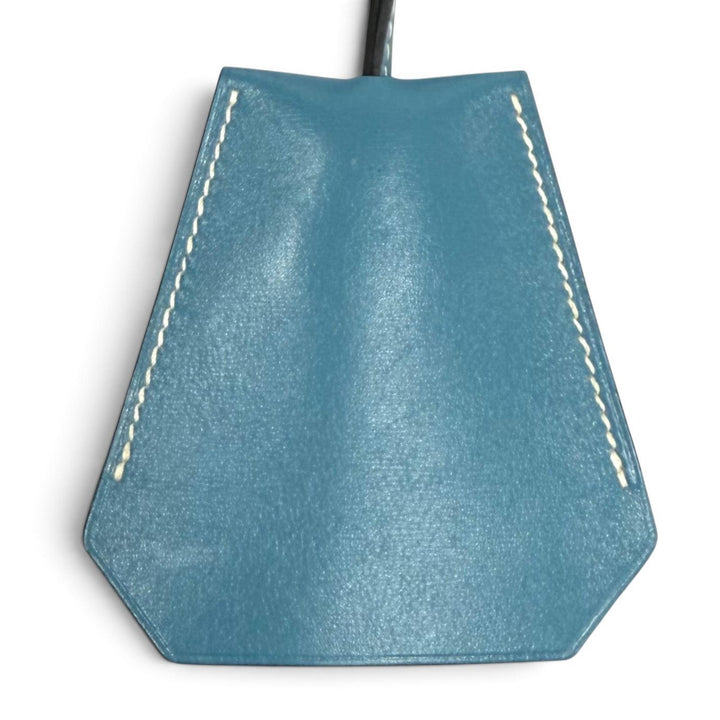 美品★HERMES エルメス ヴィンテージ クロシェット ブルージーン ヴォースイフト ネックレス ペンダント □C刻印 フランス製 レディース