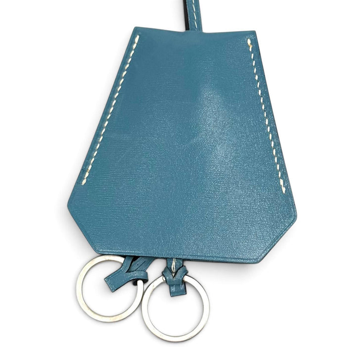 美品★HERMES エルメス ヴィンテージ クロシェット ブルージーン ヴォースイフト ネックレス ペンダント □C刻印 フランス製 レディース