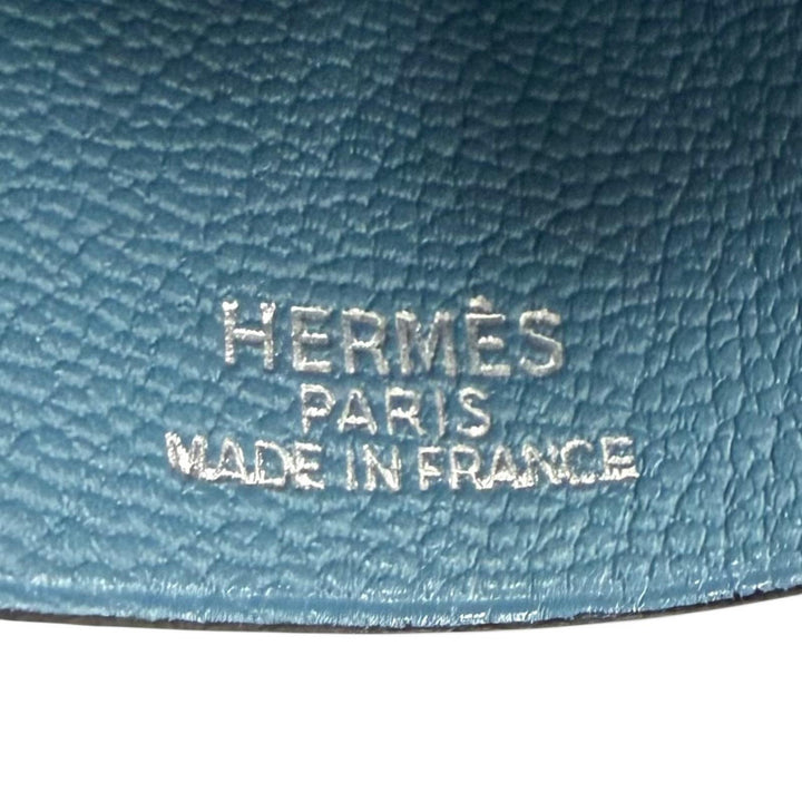 美品★HERMES エルメス ヴィンテージ クロシェット ブルージーン ヴォースイフト ネックレス ペンダント □C刻印 フランス製 レディース