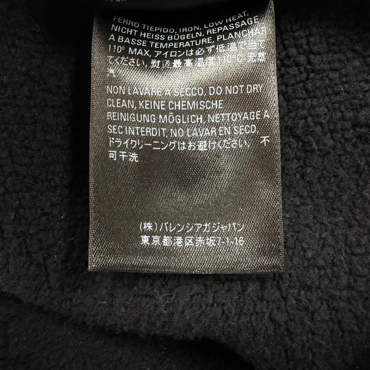 美品▼BALENCIAGA バレンシアガ 641529 SACRE COEUR コットン100% ダメージ加工 フーデッド プルオーバー パーカー ブラック XS 正規品
