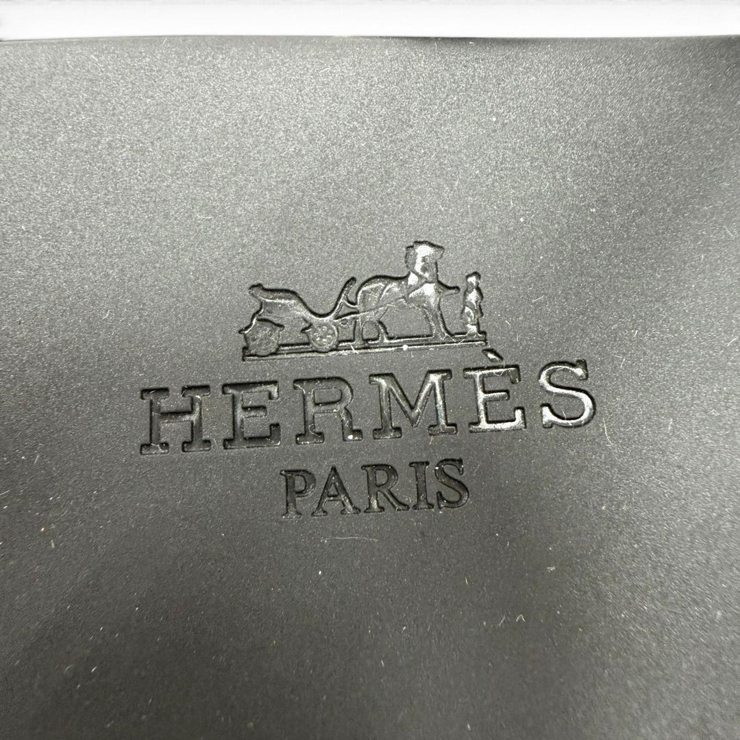 未使用品☆HERMES エルメス エジェリ ラバー シェーヌダンクル フラットサンダル トングサンダル ブラック 36 イタリア製 箱・保存袋付