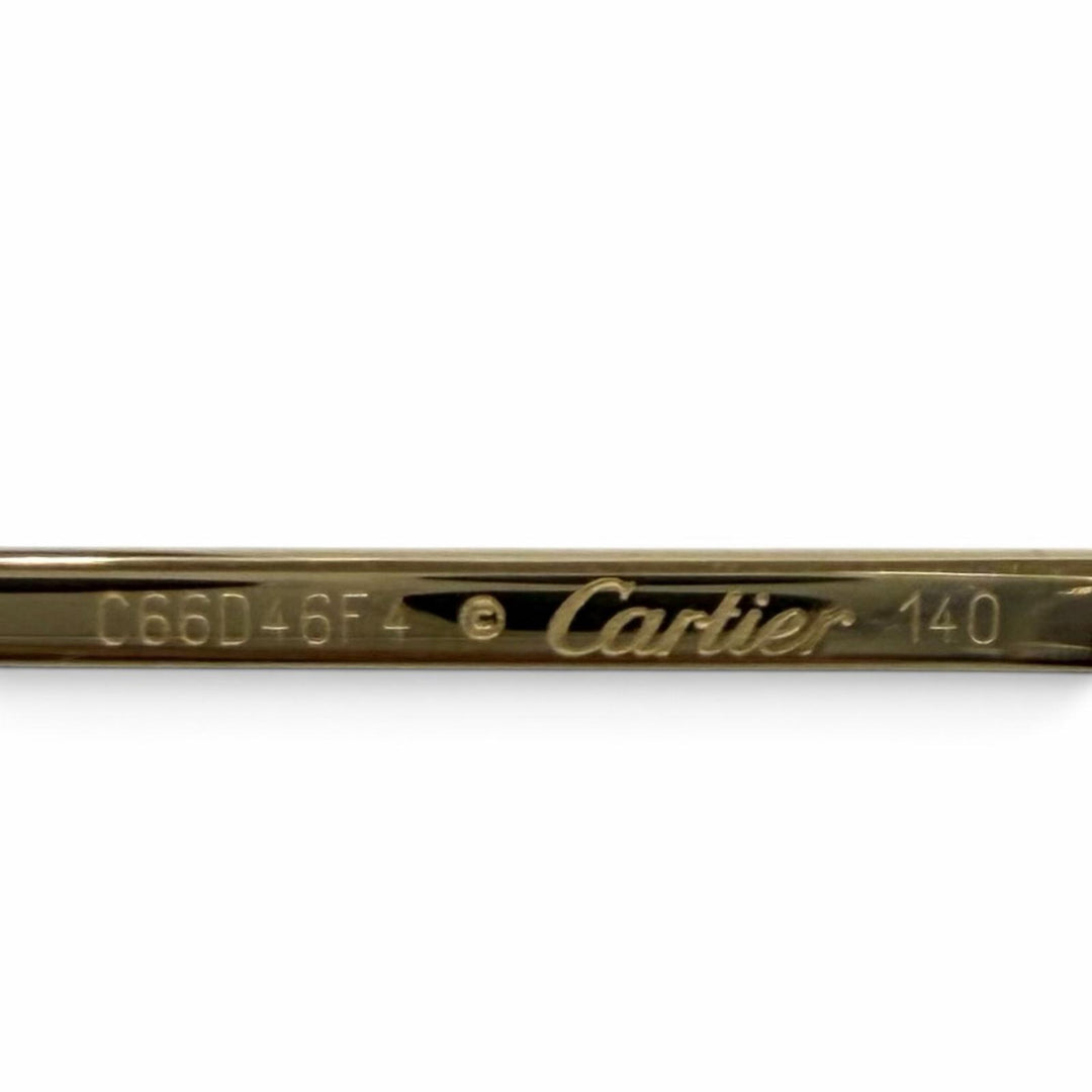 未使用品★Cartier カルティエ CT0155S パンテール ドゥ カルティエ サングラス 2Cデコール キャッツアイ ゴールド 57□19 140 箱付き