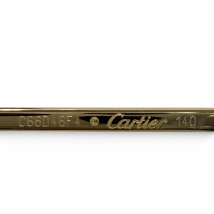 未使用品★Cartier カルティエ CT0155S パンテール ドゥ カルティエ サングラス 2Cデコール キャッツアイ ゴールド 57□19 140 箱付き