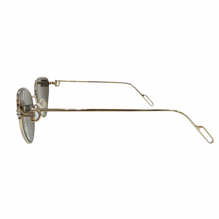 未使用品☆Cartier カルティエ CT0155S パンテール 2Cデコール キャッツアイ サングラス ゴールド ブラック 57□19 デモレンズ 箱付き