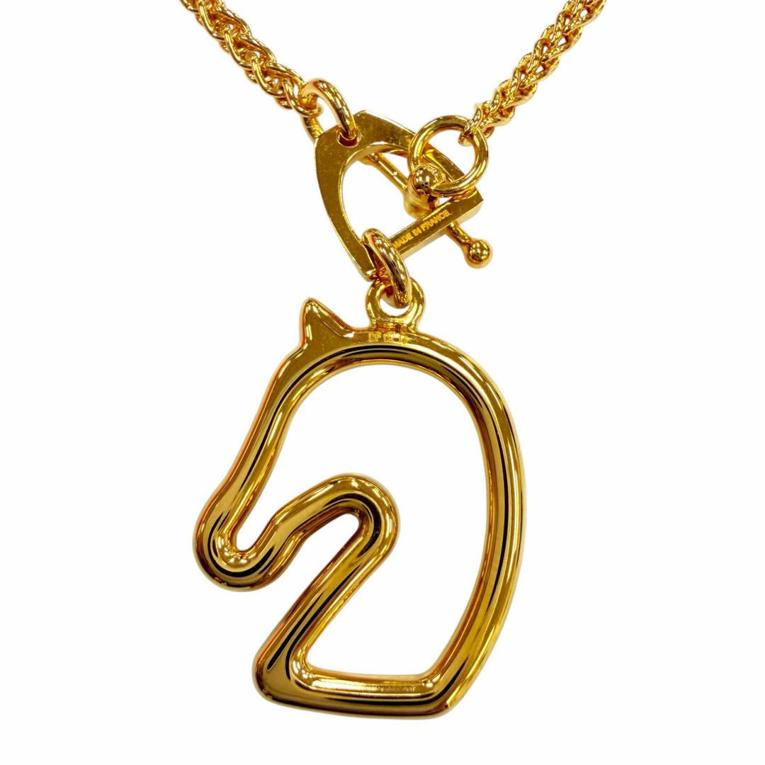 極美品☆HERMES エルメス 2026年製 トネール ネックレス アクセサリー ペンダント ゴールド ホワイト フランス製 レディース 箱・保袋付