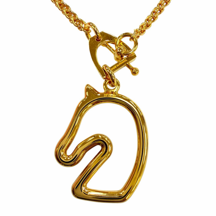 極美品☆HERMES エルメス 2026年製 トネール ネックレス アクセサリー ペンダント ゴールド ホワイト フランス製 レディース 箱・保袋付