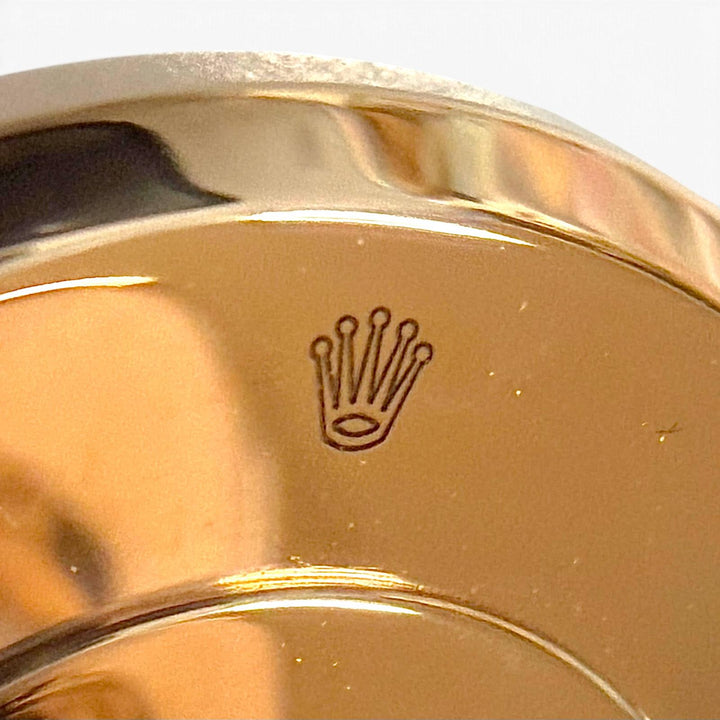 極美品▼ROLEX ロレックス AU750 セラミック フルーテッド カフスボタン カフリンクス ゴールド(PG) 重量22.06g 定価898700円 箱付き