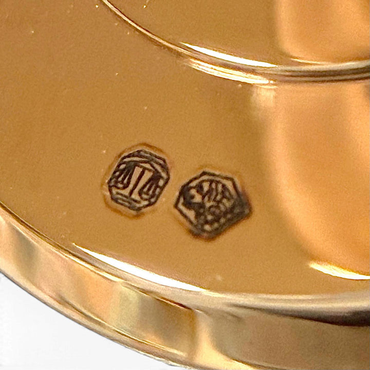 極美品▼ROLEX ロレックス AU750 セラミック フルーテッド カフスボタン カフリンクス ゴールド(PG) 重量22.06g 定価898700円 箱付き