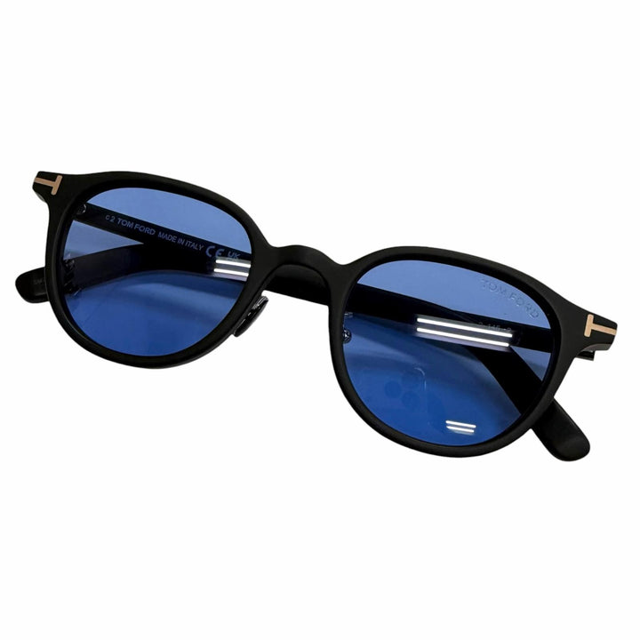極美品□TOM FORD トムフォード TF977-D アセテート 日本企画限定モデル サングラス マットブラック ピンクゴールド 48□22-145 伊製