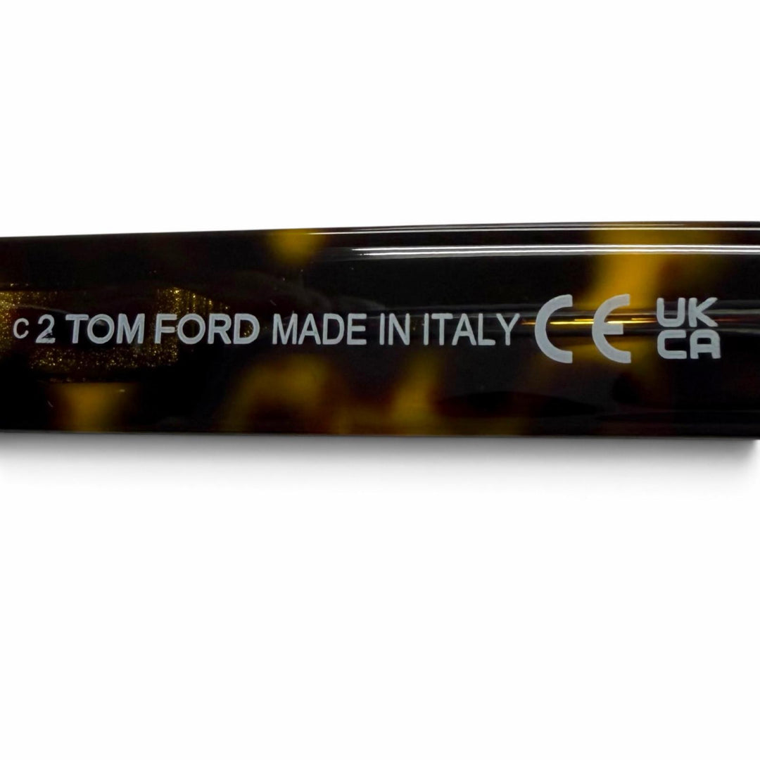 極美品▼TOM FORD トムフォード TF1205 マーブル柄 アイウェア サングラス クリアブラウン ゴールド 55□17 145 デモレンズ イタリア製