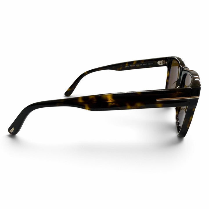 極美品▼TOM FORD トムフォード TF1205 マーブル柄 アイウェア サングラス クリアブラウン ゴールド 55□17 145 デモレンズ イタリア製
