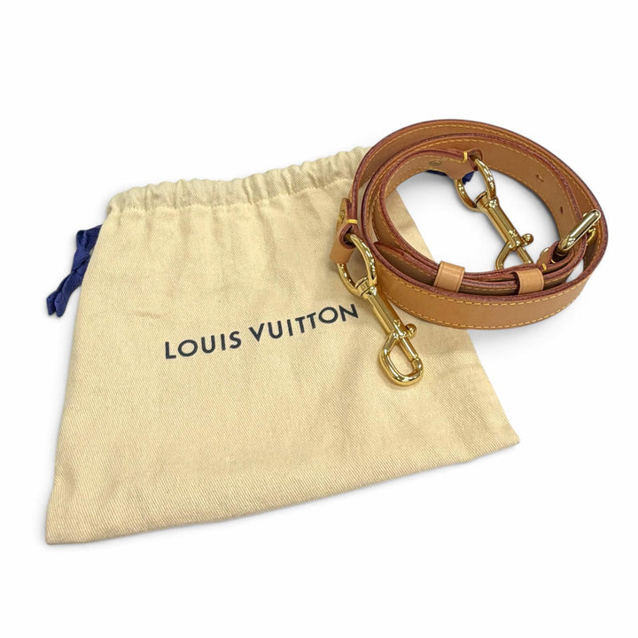 美品△LOUIS VUITTON ルイヴィトン ヌメ革 レザー ショルダーストラップ ナチュラル ゴールド金具 レディース 保存袋付き オススメ◎