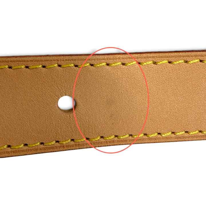 美品△LOUIS VUITTON ルイヴィトン ヌメ革 レザー ショルダーストラップ ナチュラル ゴールド金具 レディース 保存袋付き オススメ◎