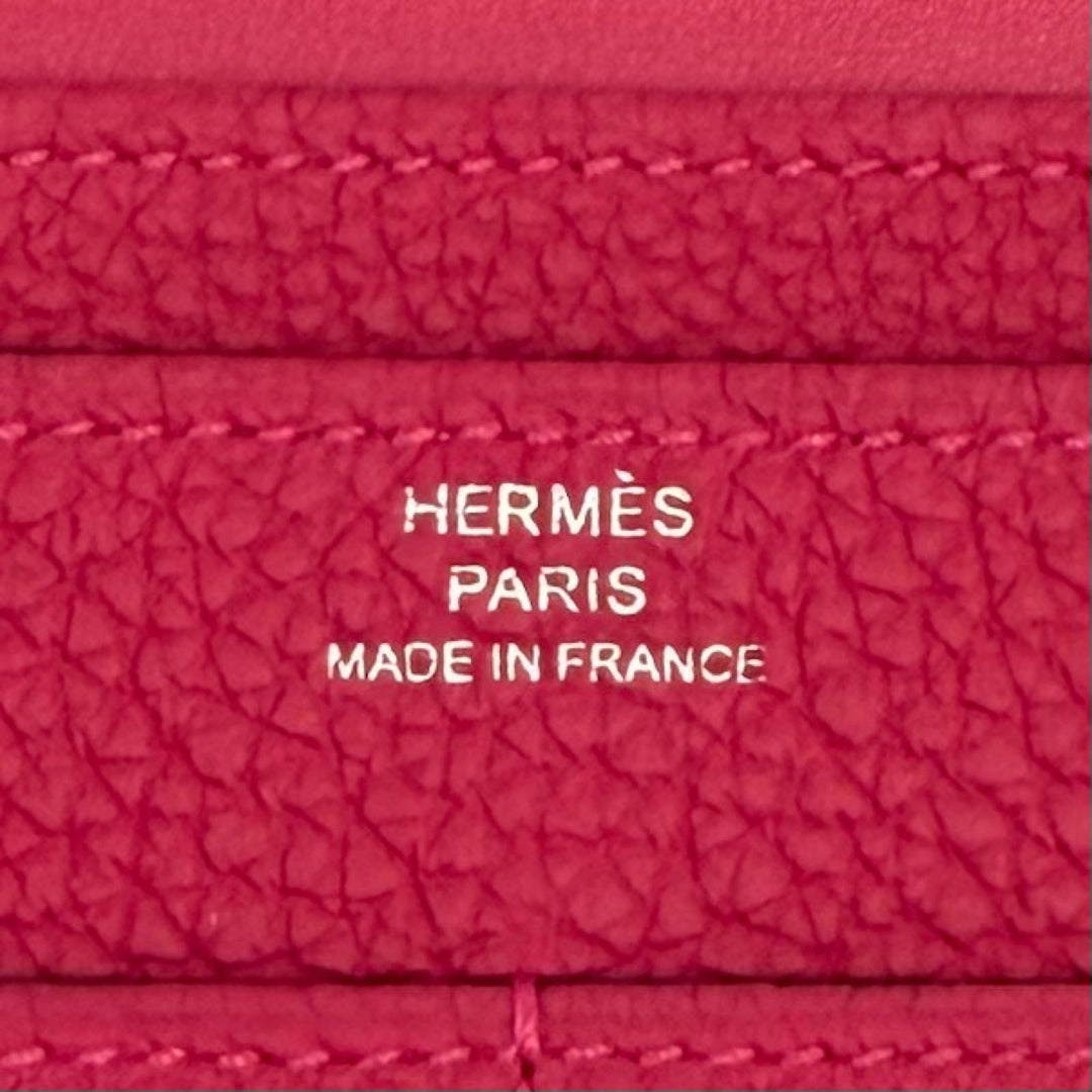 未使用品★HERMES エルメス ドゴンGM フランボワーズ トゴ シルバー金具 セリエ金具 長財布 ロングウォレット U刻印 仏製 レディース