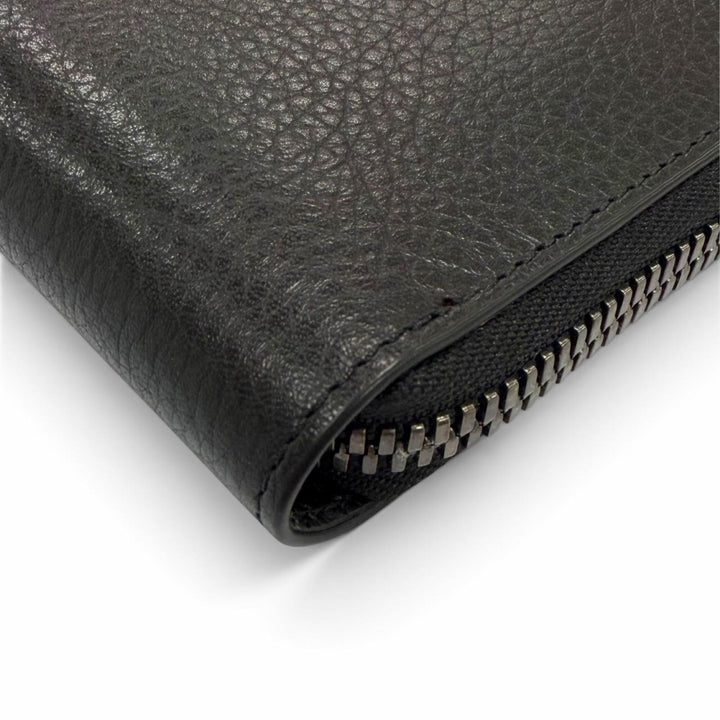 未使用品▼Christian Louboutin クリスチャンルブタン 1245154M039 レザー ラウンドジップ ロングウォレット 長財布 ブラック 保存袋付き