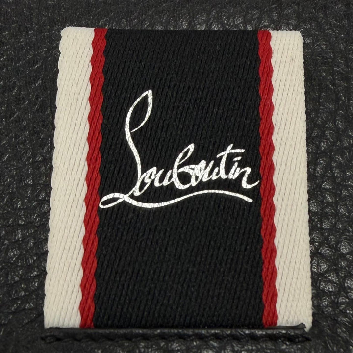 未使用品▼Christian Louboutin クリスチャンルブタン 1245154M039 レザー ラウンドジップ ロングウォレット 長財布 ブラック 保存袋付き