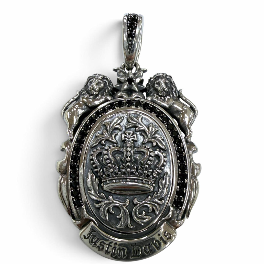 美品▼Justin Davis ジャスティンデイビス SPJ815 MASSIVE FURY カメオ 925 ブラックスピネル ペンダントトップ 重量26.5g 定価165000円