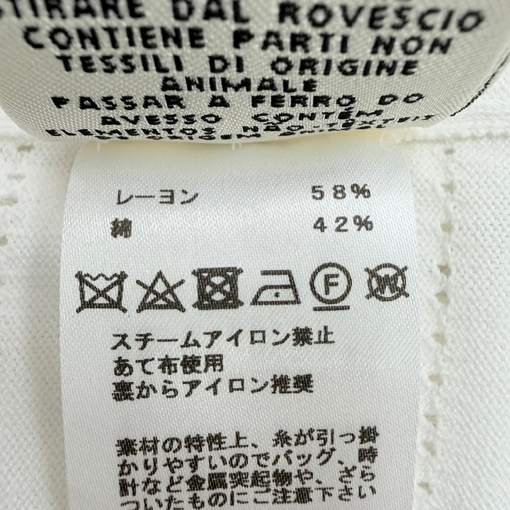 極美品☆HERMES エルメス 06-7720 コットン Hリフト セリエボタン 長袖ニット カーディガン ホワイト 36 イタリア製 正規品 レディース