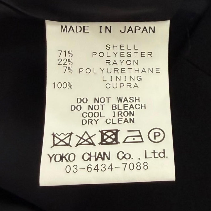 極美品★YOKO CHAN ヨーコチャン YED-117-010 エコパール付 ノースリーブ ワンピース ブラック 36 日本製 正規品 レディース