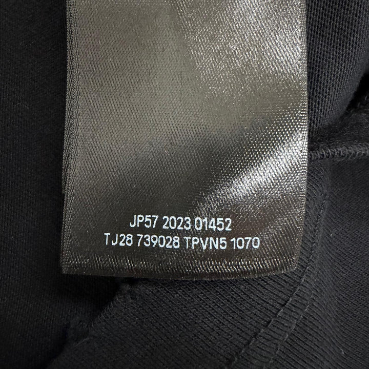 極美品□BALENCIAGA バレンシアガ 2023年製 739028 Darkwave Tee ダメージ加工 ロゴプリント 半袖Ｔシャツ ブラック 1 正規品 メンズ