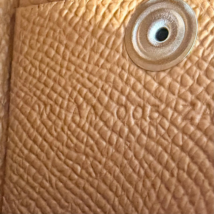 未使用品△HERMES エルメス カルヴィ ヴォーエプソン シルバー金具 カードケース パスケース ブラウン W刻印 フランス製 レディース 箱付