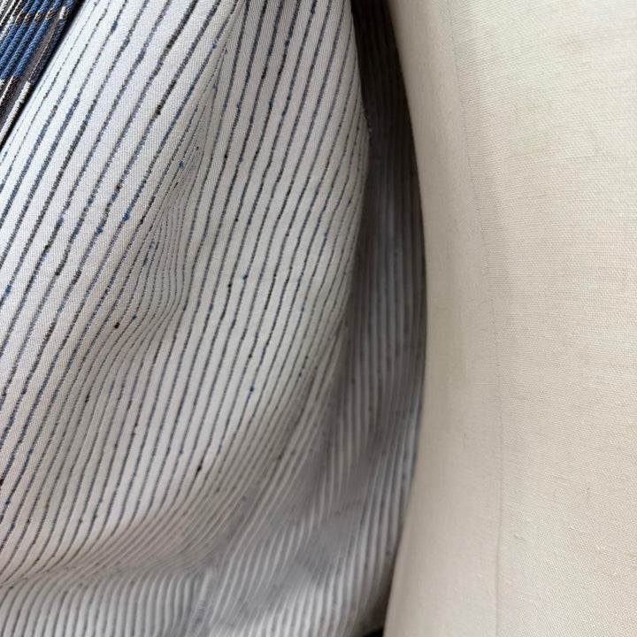 極美品▼HERMES エルメス シルク71% シルバー金具 総柄 ジップアップ ブルゾン ジャケット ネイビー M イタリア製 メンズ 軽量