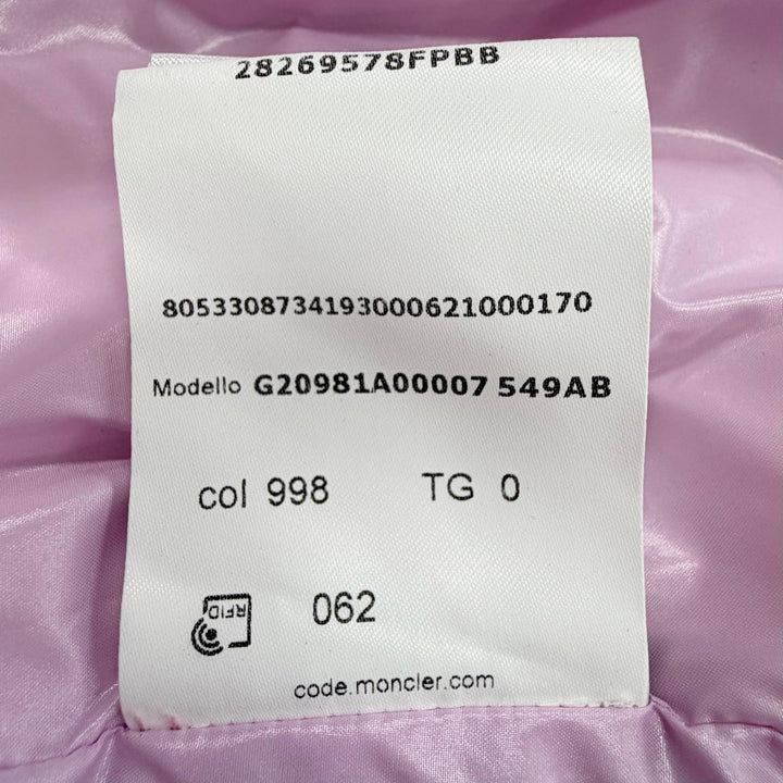 極美品△MONCLER GRENOBLE モンクレール グルノーブル NANGY ロゴワッペン ギンガムチェック柄 シャツ ダウンジャケット 黒 白 0 正規品