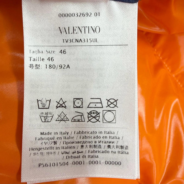 極美品□VALENTINO ヴァレンティノ TV3CNA315UL カモフラ柄 フーデッド ダウンジャケット マルチカラー 46 イタリア製 正規品 メンズ